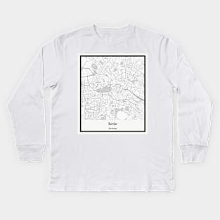 Map of Berlin - Germany Kids Long Sleeve T-Shirt